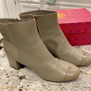 GUC Tory Burch Robinson booties - Greige - Size 10.5